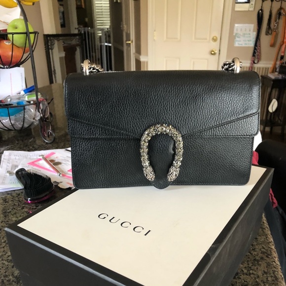 Gucci Handbags - GUCCI Small Dionysus Leather Shoulder Bag
